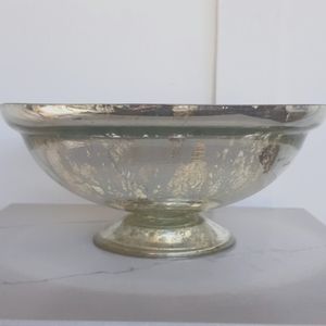 Vintage-Style Mercury Glass Bowl